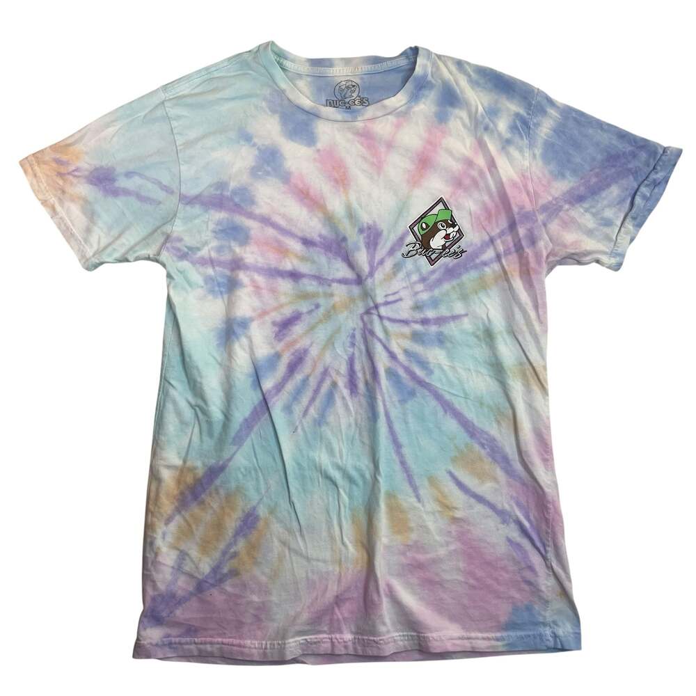 Buc-ee’s Tie Dye Graphic T-Shirt Pastel Colors Size Medium